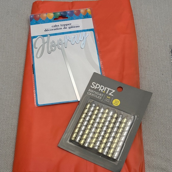 Birthday Party Tableware Set - Orange, Blue, Pink - Picture 3 of 16